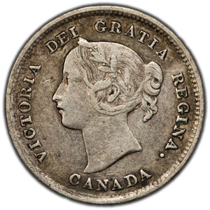 SOLD Canada 1891 Obverse #2 5 Cents Silver Coin - VF