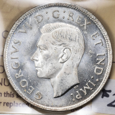 SOLD Canada 1944 Near 4 50 Cents Half Dollar Silver Coin - ICCS MS-64