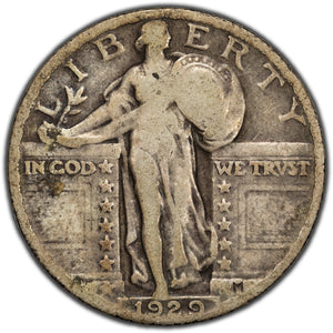 SOLD United States 1929 25 Cents Standing Liberty Quarter Silver Coin