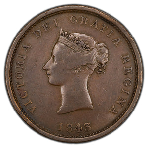 SOLD Canada New Brunswick 1843 One Penny Token NB-2A