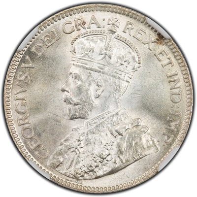 SOLD Canada 1918 25 Cents Quarter Silver Coin - NGC MS-64