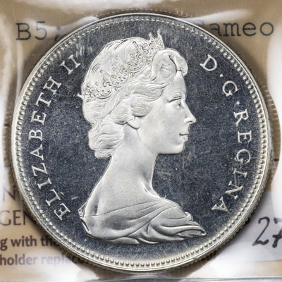 SOLD Canada 1965 Large Beads Blunt 5 $1 Silver Dollar Coin - ICCS PL-66 Heavy Cameo
