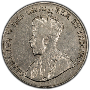 SOLD Canada 1925 5 Cents Nickel Coin - Key Date - Fine+
