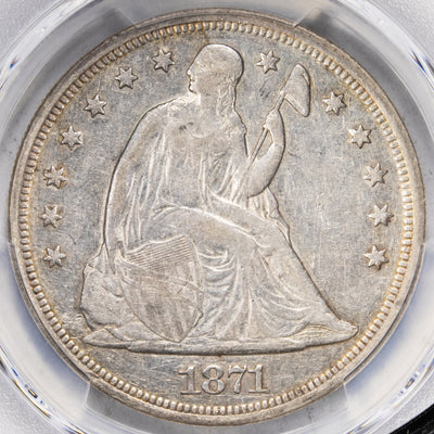SOLD United States 1871 $1 Seated Liberty Silver Dollar Coin - PCGS VF-30