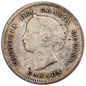 SOLD Canada 1889 5 Cents Silver Coin - Fine