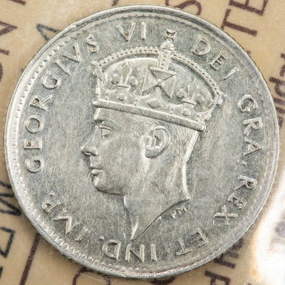 SOLD Newfoundland 1946-C 5 Cents Silver Coin - ICCS EF-45