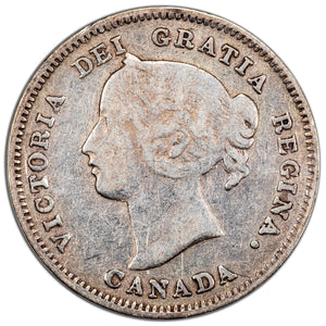 SOLD Canada 1901 5 Cents Silver Coin - F-12