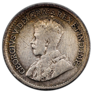 SOLD Canada 1915 5 Cents Silver Coin - VG-8