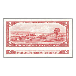 SOLD $2 1954 Bank of Canada Notes R/G Prefix BC-38d - 2 Consecutive UNC