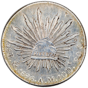 SOLD Mexico 1896 Mo AM 8 Reales Silver Coin - Cleaned