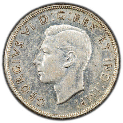 SOLD Canada 1947 Blunt 7 $1 Silver Dollar Coin - EF/AU