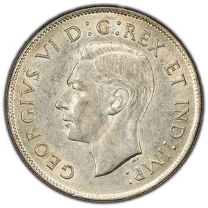 SOLD Canada 1944 Near 4 50 Cents Silver Coin - EF/AU