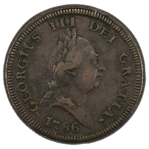 Isle of Man 1786 Penny Coin KM #9
