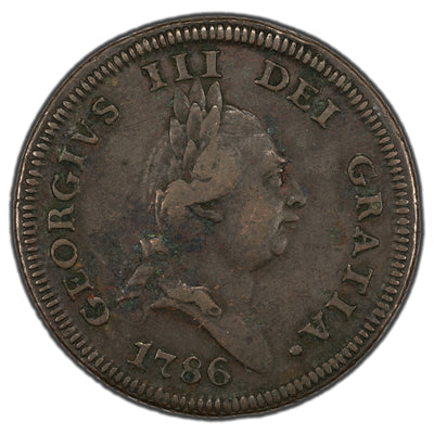 Isle of Man 1786 Penny Coin KM #9