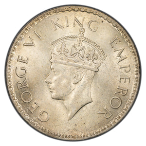 SOLD India 1940 Bombay One Rupee Silver Coin KM #556