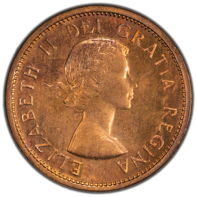 Canada 1956 1 Small Cent Coin - PL Proof-Like Strike