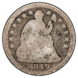 SOLD United States 1849-O 1/2 Half Dime Seated Liberty Silver Coin