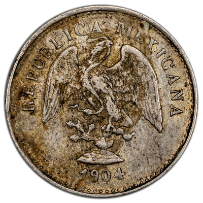 Mexico 1904 Cn H 5 Centavos Silver Coin