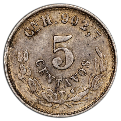 Mexico 1904 Cn H 5 Centavos Silver Coin