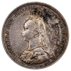 SOLD Great Britain 1887 One Shilling Silver Coin