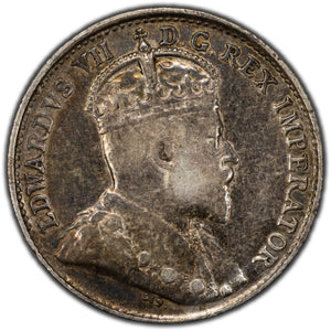 SOLD Canada 1902 5 Cents Silver Coin - Old Cleaning