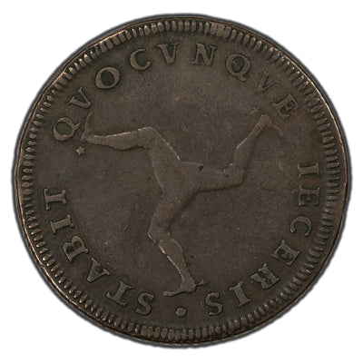 Isle of Man 1786 Penny Coin KM #9