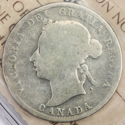 SOLD Canada 1887 25 Cents Quarter Silver Coin - ICCS G-4