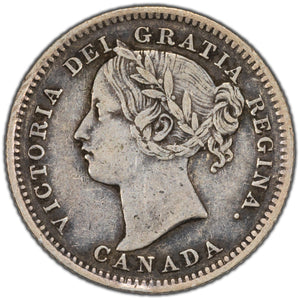 SOLD Canada 1900 10 Cents Dime Silver Coin - VF