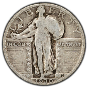 SOLD United States 1930 25 Cents Standing Liberty Quarter Silver Coin