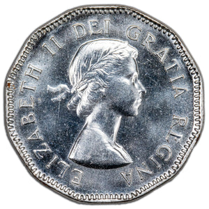SOLD Canada 1953 NSF FL 5 Cents Coin - MS-63