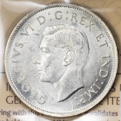SOLD Canada 1938 50 Cents Half Dollar Silver Coin - ICCS MS-63