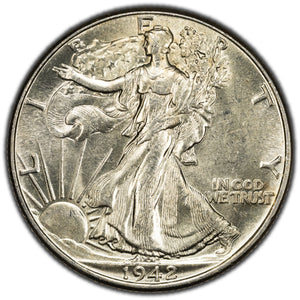 SOLD United States 1942 50 Cents Walking Liberty Half Dollar Silver Coin
