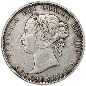 SOLD Newfoundland 1896 Obv. 2 50 Cents Half Dollar Silver Coin - VF-20