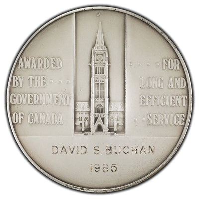 SOLD Canada 1985 Government of Canada Long & Efficient Service Silver Medal