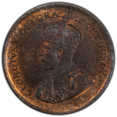 SOLD Canada 1931 1 Small Cent Coin - ICCS MS-63 Red & Brown