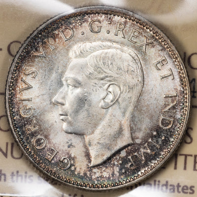 SOLD Canada 1941 25 Cents Quarter Silver Coin - ICCS MS-64