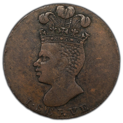 SOLD Barbados 1788 1 One Penny Coin KM #tn8