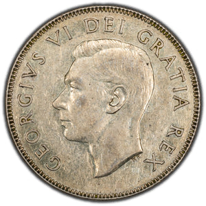 SOLD Canada 1949 Hoof/9 50 Cents Half Dollar Silver Coin