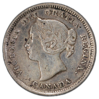 Canada 1893 5 Cents Silver Coin - VF
