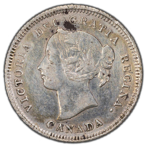 SOLD Canada 1890-H 5 Cents Silver Coin - Cleaned/Scratches