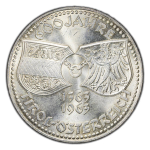 SOLD Austria 1963 50 Schilling Silver Coin KM #2894