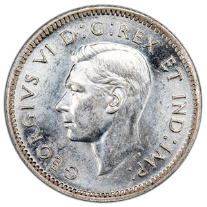 SOLD Canada 1947 Maple Leaf 10 Cents Dime Silver Coin - MS-60