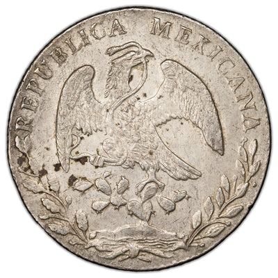 SOLD Mexico 1884 Go BR 8 Reales Silver Coin KM #377.8