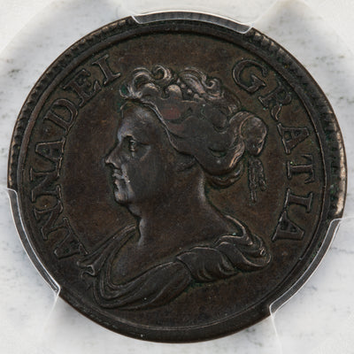 SOLD Great Britain 1714 1/4d Farthing Pattern Coin S-3625 - PCGS SP-40