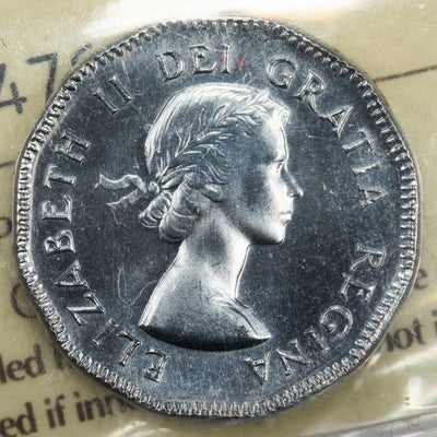SOLD Canada 1953 NSF FL 5 Cents Coin - ICCS MS-66