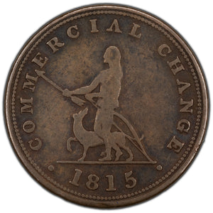 SOLD Canada Nova Scotia 1815 Commercial Change Halfpenny Token NS-12