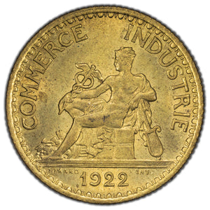 SOLD France 1922 One Franc Coin F. 21814
