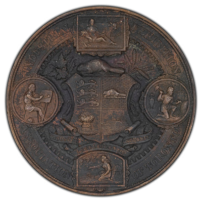 Canada 1880-96 Industrial Exhibition Bronze Medal Leroux #1464 - Corrosion