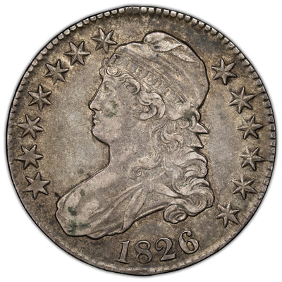 United States 1826 50 Cents Capped Bust Half Dollar Silver Coin