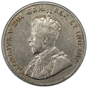 SOLD Canada 1925 5 Cents Nickel Coin - Key Date - Fine+